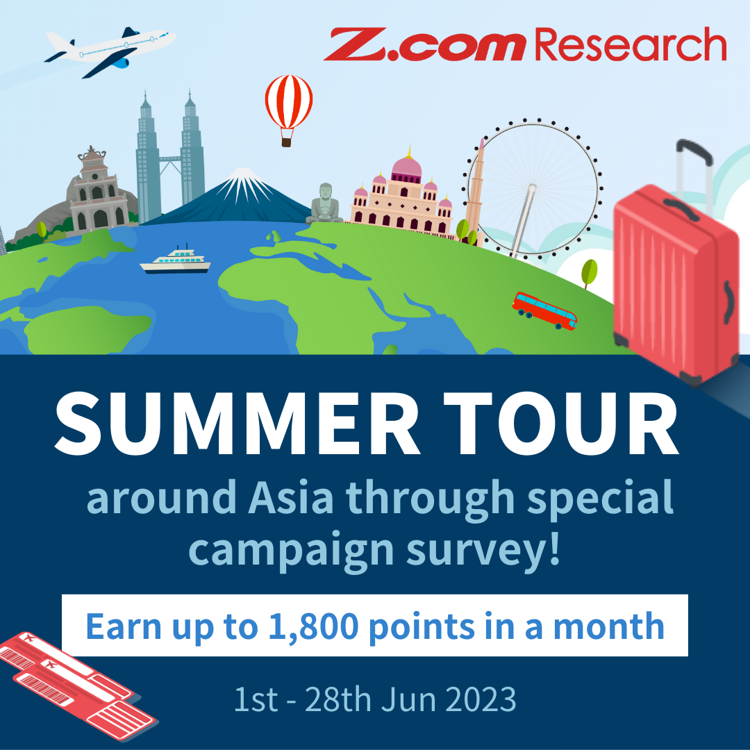 Summer tour around Asia through campaign survey!